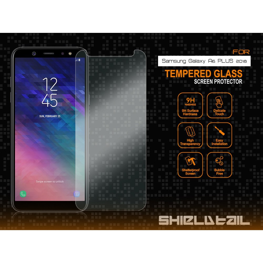 SAMSUNG GALAXY A6 PLUS PREMIUM QUALITY TEMPERED GLASS RAKKI