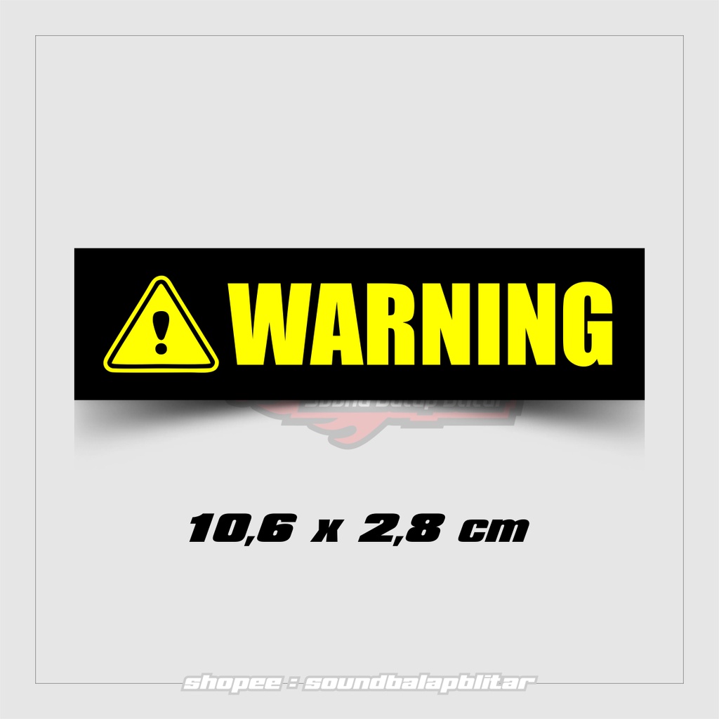 Stiker Warning Vynil Anti Air - Soundbalapblitar