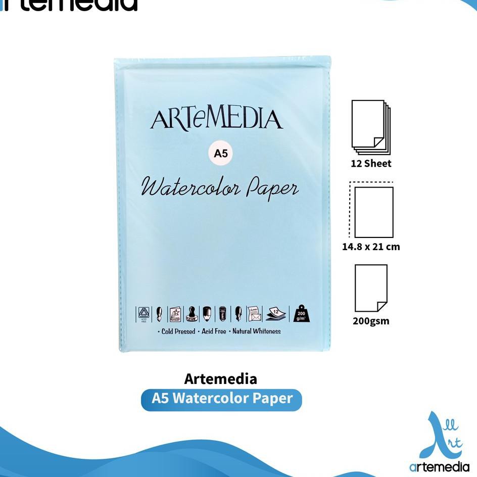 

6PP Artemedia Watercolor Paper A5 YIJ Best Produk