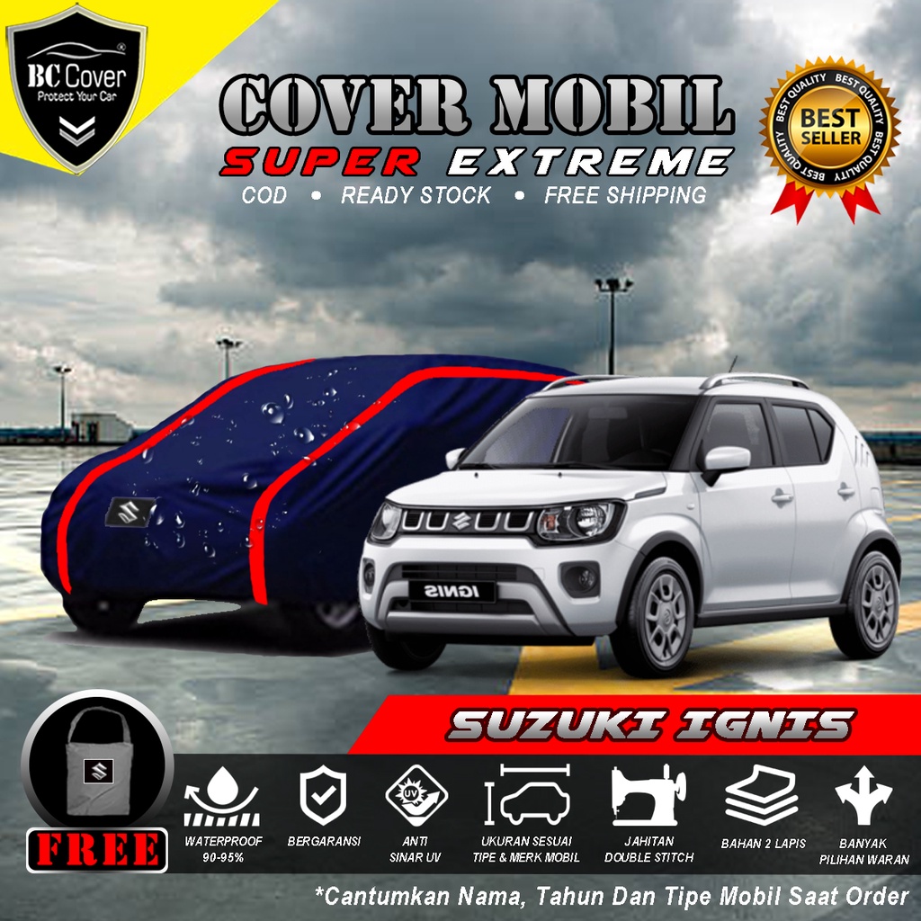 Body Cover Mobil Suzuki Ignis Outdoor Waterproof / Sarung Mobil Ignis Waterproof / Selimut Tutup Penutup Mantol Kerudung Mantel Mobil Suzuki Ignis Waterproof Outdoor Anti Air