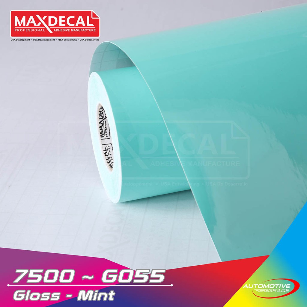 [45cm x 15m] MAXDECAL 7500 055 MINT Gloss Matte Doff Tosca Terang Biru Skotlet Variasi Vinyl Motor