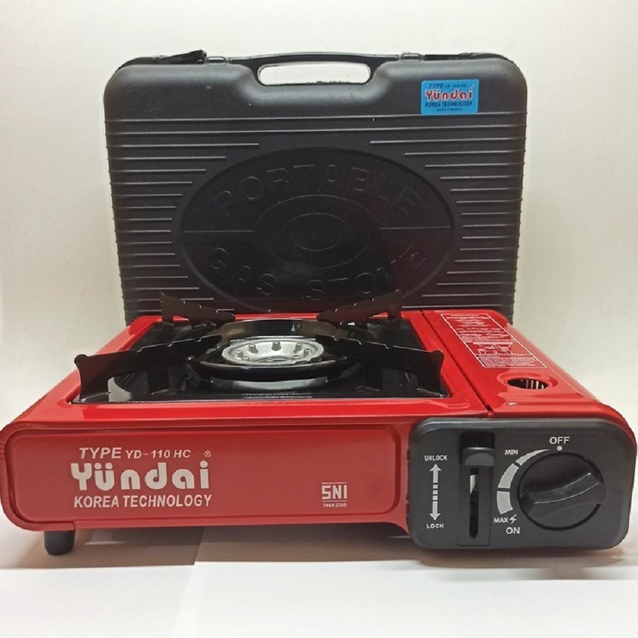 KOMPOR GAS PORTABLE YUNDAI YD 111 HC 2IN1 2 FUNGSI GAS KECIL DAN BESAR KOMPOR CAMPING HICOOK