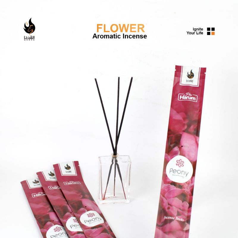 Bukhur Buhur Dupa Lidi Stick Aromaterapi QODHA Hio Harum Isi 20 Sticks Aroma PEONY