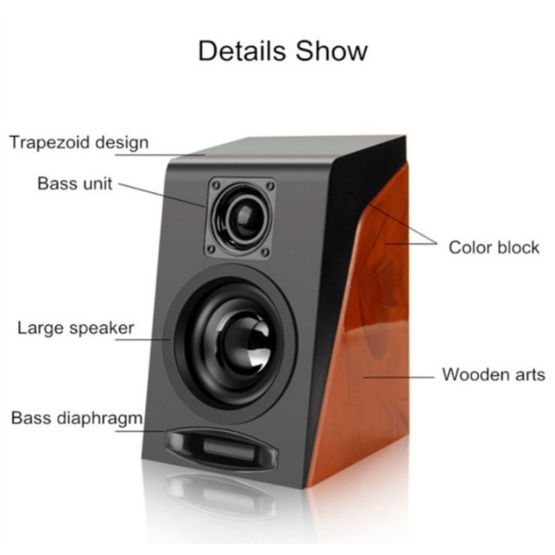 First Eye 950 Hifi Desktop Multimedia Stereo Speaker 2.0 Channel