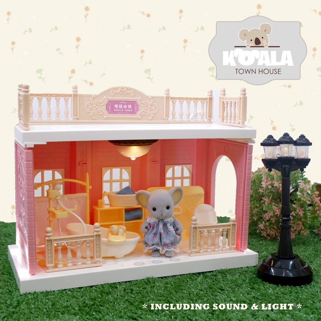 Koala Diary - Bathroom Set Sound and Light - Doll House Koala Town House Koala Bedroom Bathroom Kitc