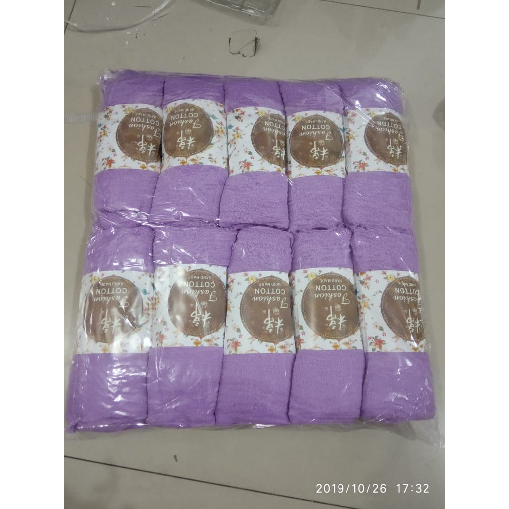 (COD) Hijab Pashmina Jilbab Bahan Katun  Arabian Shawl Cotton Import Quality Wide-C16 UNGU
