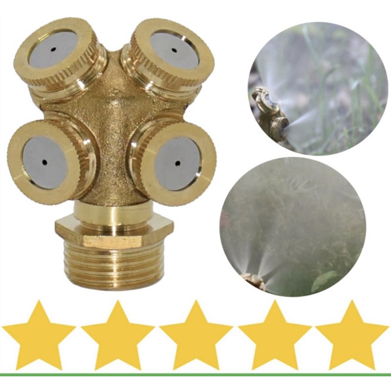 Sprayer 4 cabang / Sprayer walet / Sprinkler 4 way /mesin kabut walet / nozzle kuningan /mandi walet