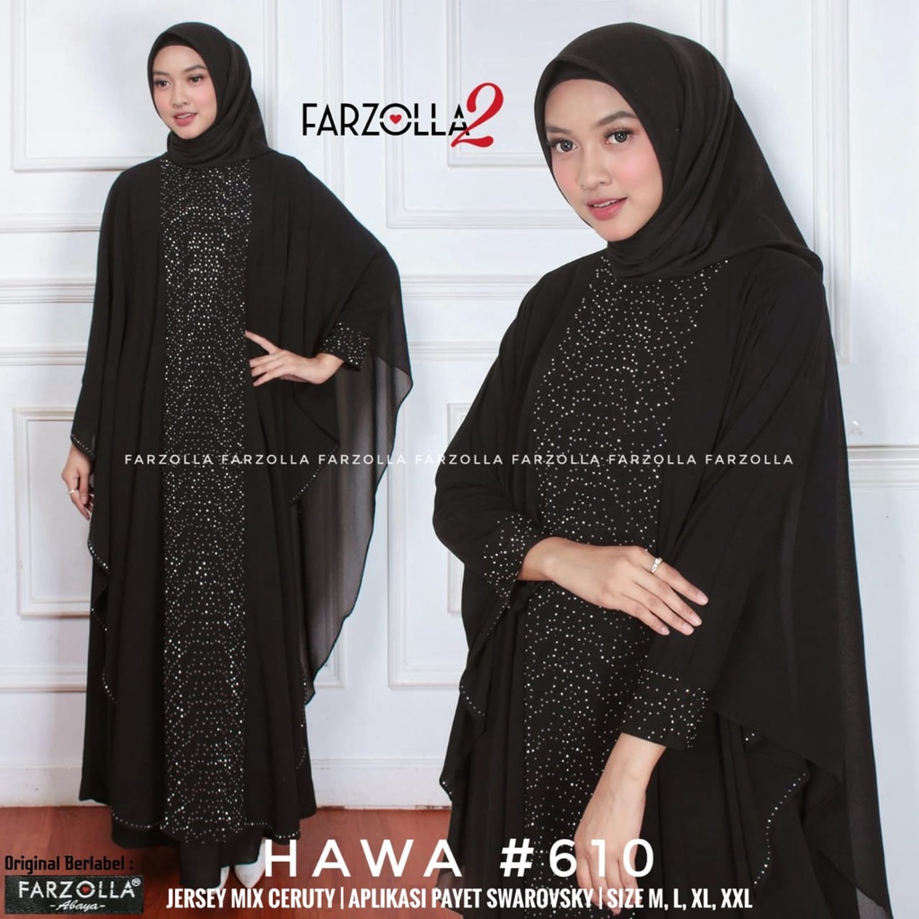 Gamis Abaya Model Kaftan Jersey Mix Ceruti Mote Swarovsky #610