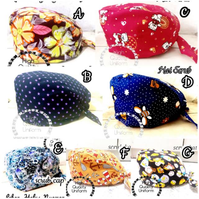 Hat scrub.topi medis.scrub cap.
