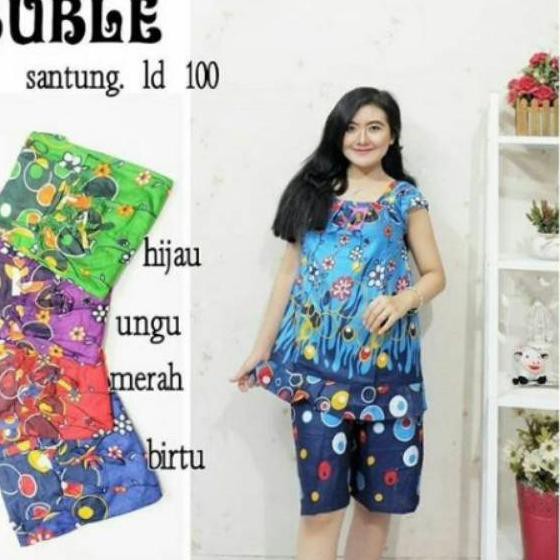 Koleksi Terbaru - Setelan Kulot Bali Batik - Motif Bunga - ( Kulot Buble ) - Batik