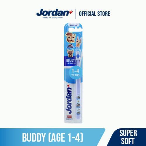 JORDAN SIKAT GIGI Kids Buddy Toothbrush 1-4 Years Super Soft / Sikat Gigi Anak Usia 1-4 Tahun