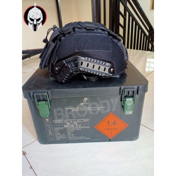 Helm HELM TACTICAL + COVER HELM + SARUNG BATERAI Tactical