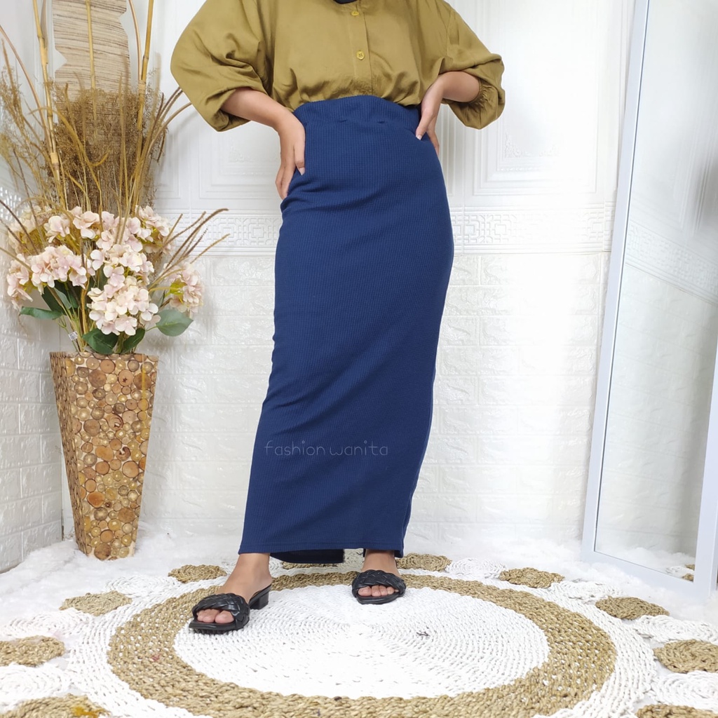 ROK SPAN PANJANG RAJUT PREMIUM/ROK SPAN PANJANG BAHAN RAJUT KNITTED