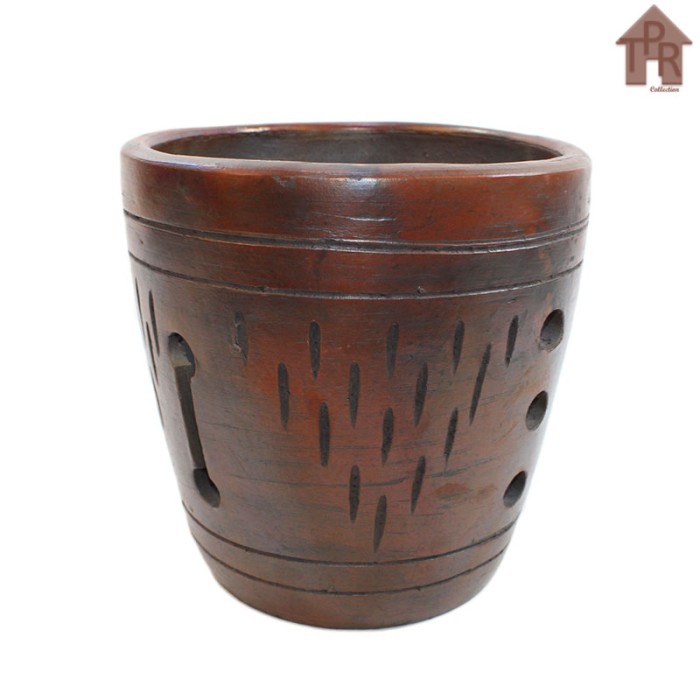 Gerabah | Pot Bunga / Pot Tirus Motif Hujan - D18