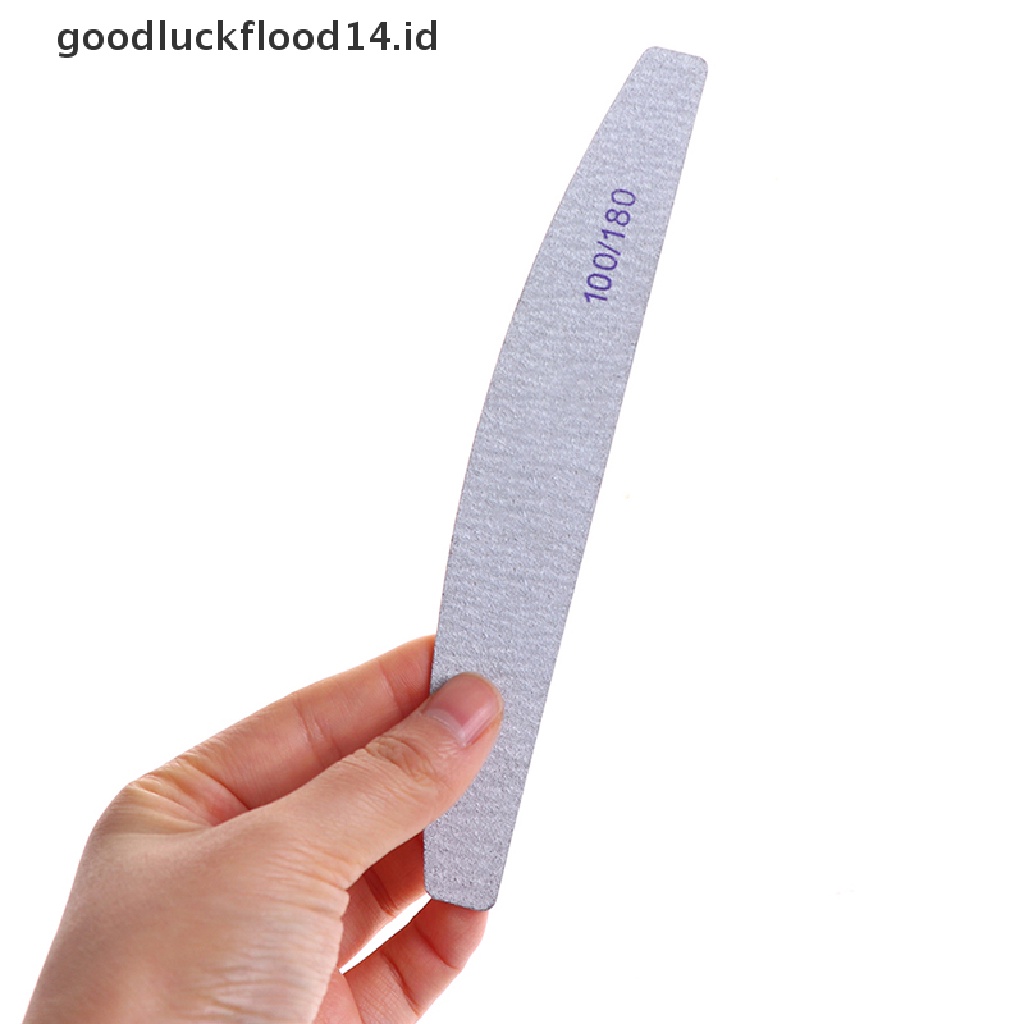 [OOID] 10pcs/Lot Wooden Nail Files Professional Nail Buffer 100/180 Wood Nail File ID