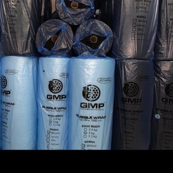 

➵ BUBBLE WRAP MURAH WARNA HITAM GMP Biru 125 CM x 50 MTR x 3KG - 2.7 KG ⅎ