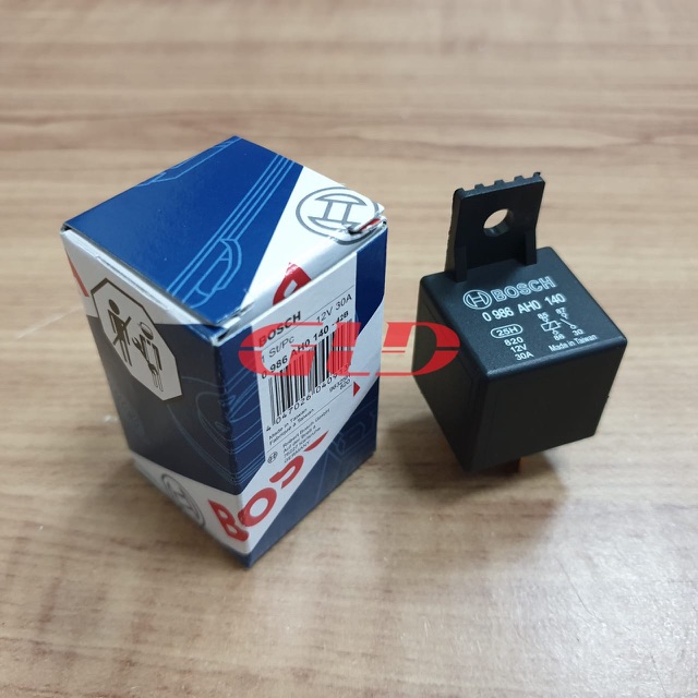 RELAY BOSCH 12V 30A KAKI 4 + SOCKET RELAY CERAMIC