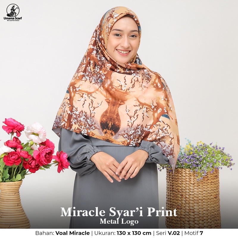 [PART 4] HIJAB SEGIEMPAT VOAL MIRACLE SYARI MOTIF LASER CUT