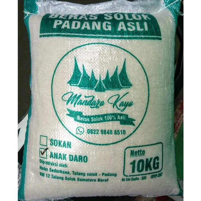 

Beras Solok Bareh Solok Padang - ANAK DARO 10kg