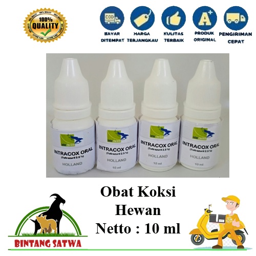 Obat Koksi Hewan Kelinci Kucing Marmut/ Intracox Oral 10ml