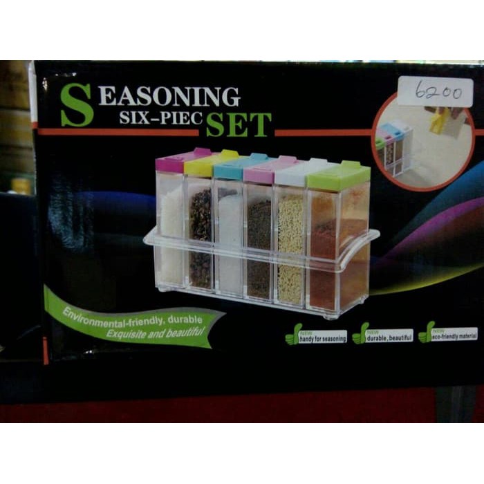 

Seasoning Six Piec Set Tempat Bumbu Dapur 6in1 Rak Bumbu