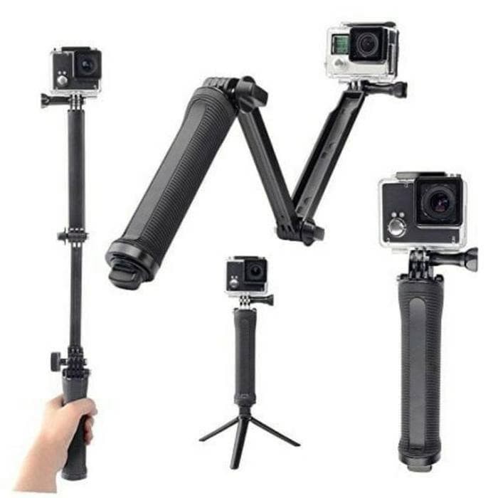 MONOPOD L STAND L MINI TRIPOD [3-WAY] UNTUK CAMERA ACTION