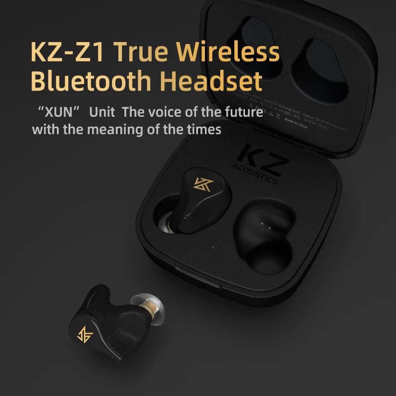 Knowledge Zenith Earphone Bluetooth TWS KZ Z1 Wireless - Hybird Driver 1BA + 1DD