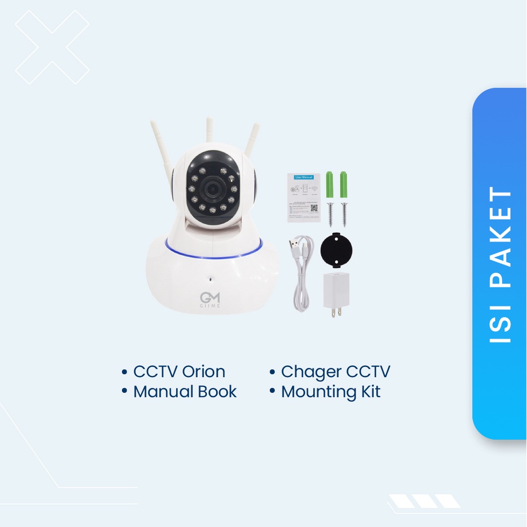 CCTV 3 ANTENA INFRARED 1080P Aplikasi V380 Wifi Camera 2MP Indoor Dapat Berputar 355° Support Infrared Sinyal Lebih Stabil Impor Original Garansi 30 Hari - ATMOST.ID-5