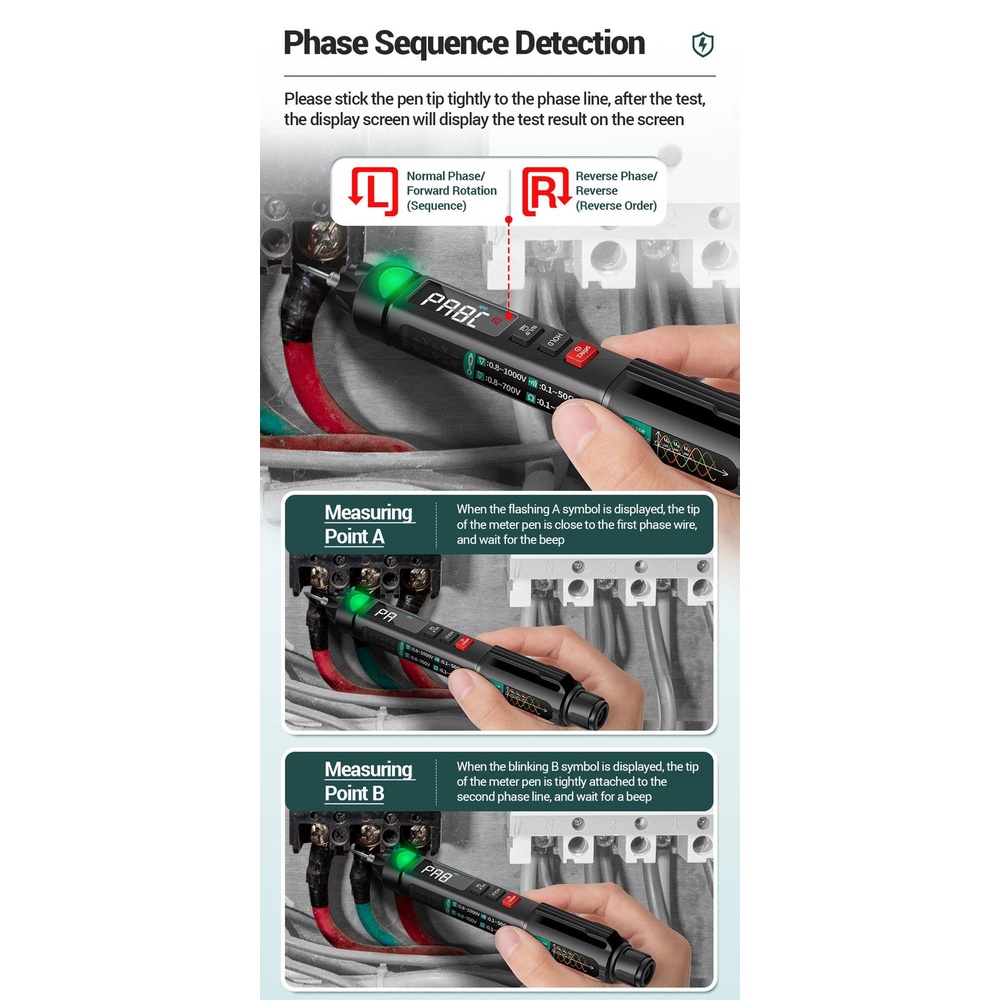 Solighter Pen Type Digital Smart Multimeter Presisi Tinggi Non Kontak AC/DC Auto Intelligent Sensor