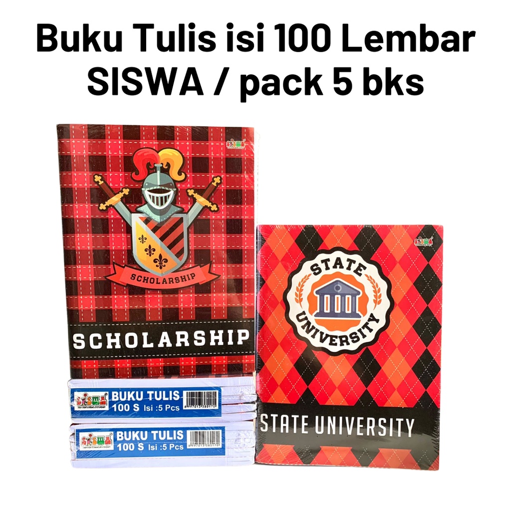 Jual BUKU TULIS MERK SISWA ISI 100 LEMBAR HARGA PER PACK 5 BUKU