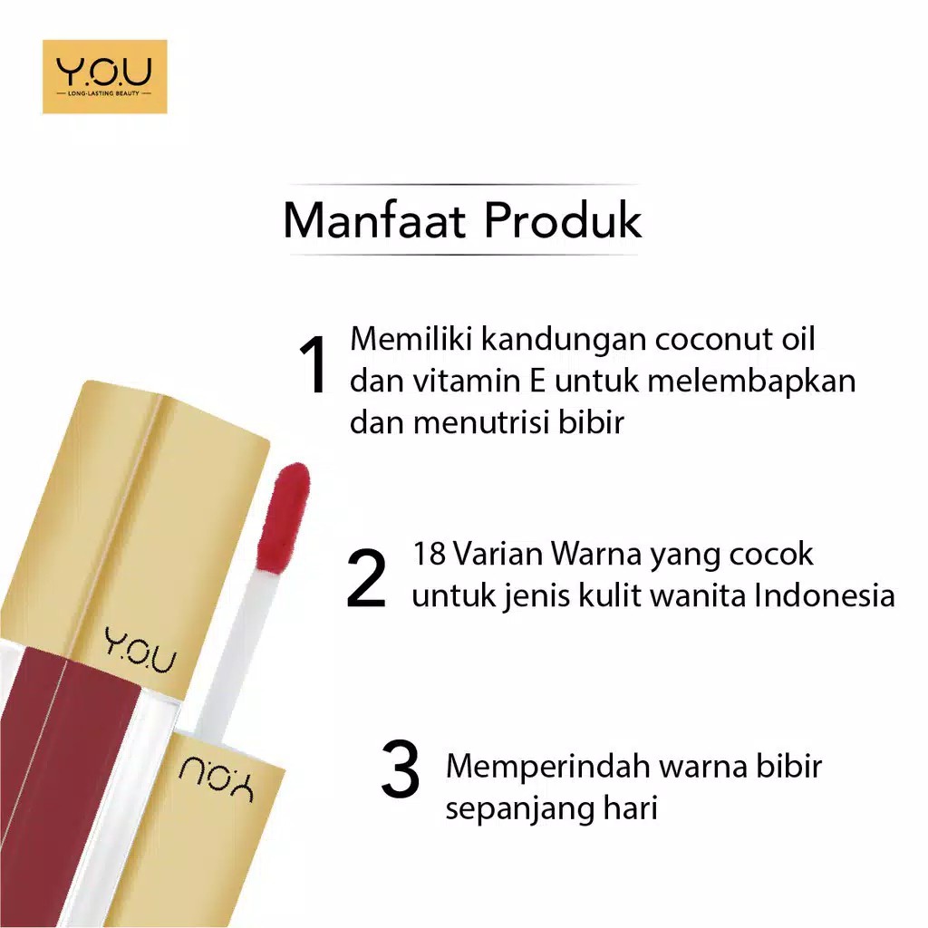 YOU THE GOLD ONE Rouge Velvet Matte Lip Cream 4.5 g [ Quick Dry and Non-transfer / Long-lasting ]-4
