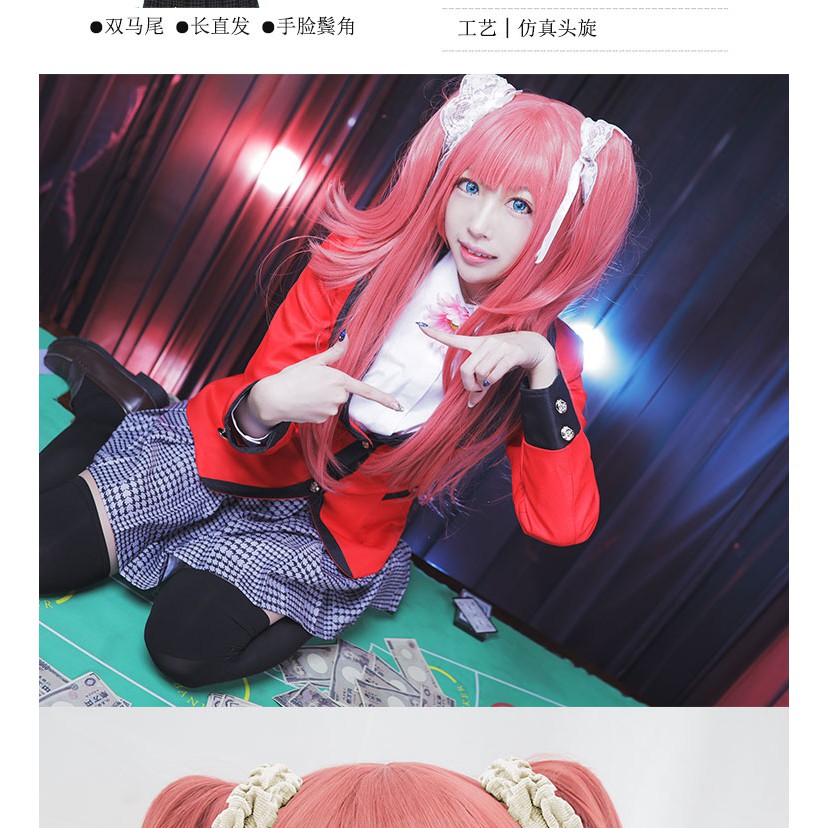 Jual FULLSET COSPLAY COSTUME WIG KAKEGURUI YUMEMI YUMEMITE Indonesia