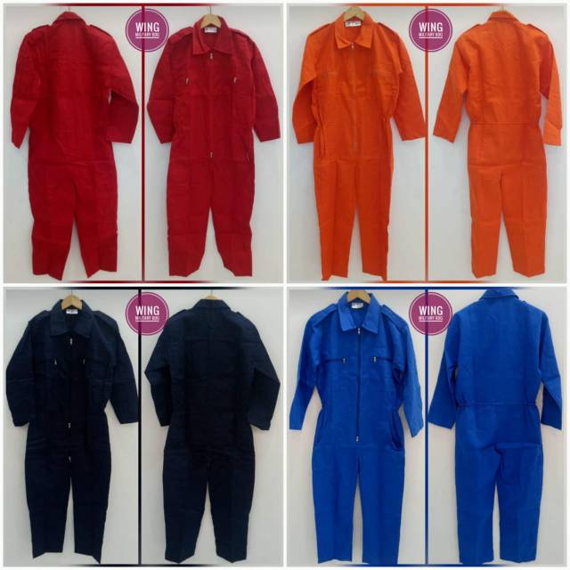 Wearpack Coverall / Baju Bengkel Polos / katelpak / Baju Kerja Proyek