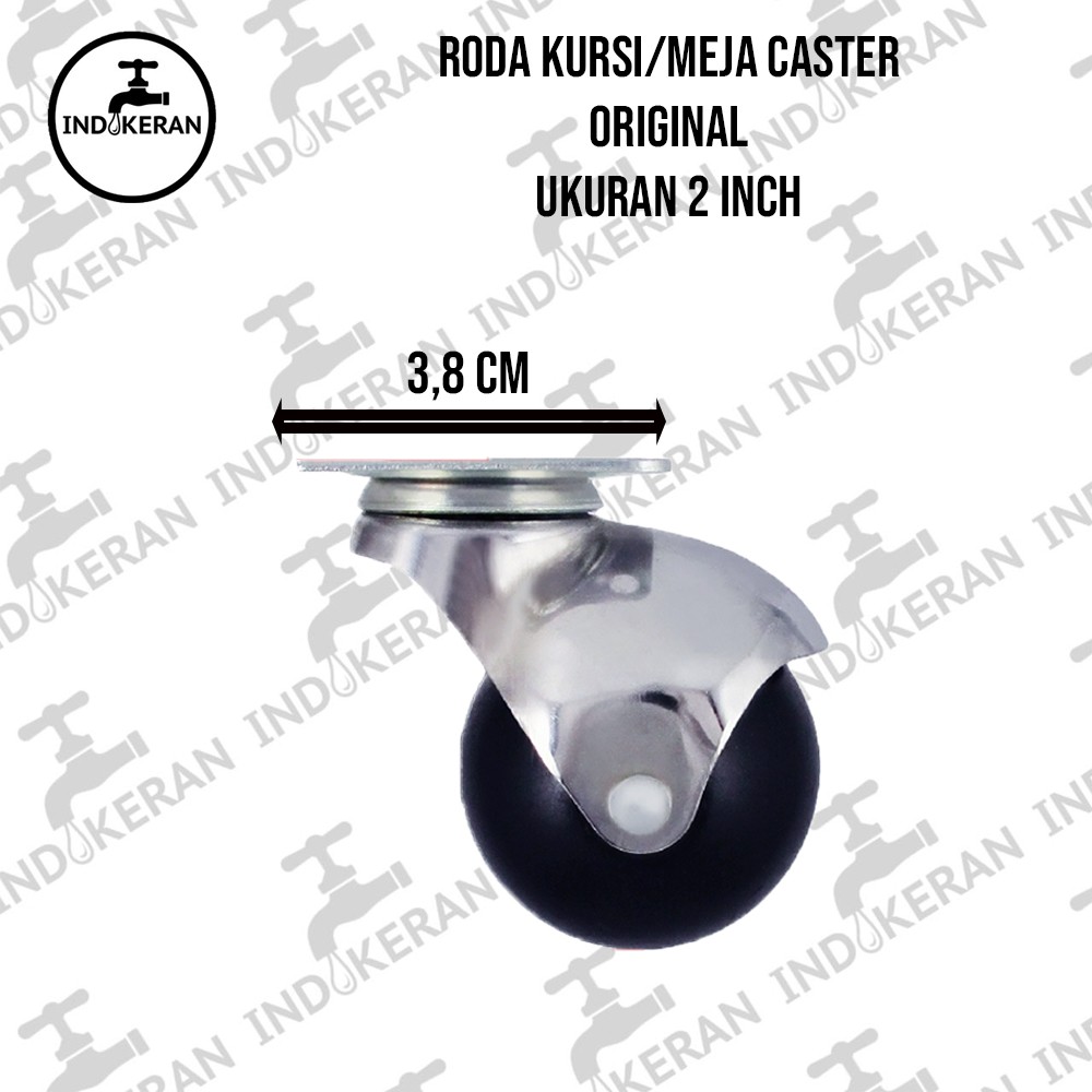 INDOKERAN - Roda Kursi Caster Karet - 1 Pcs - High Quality