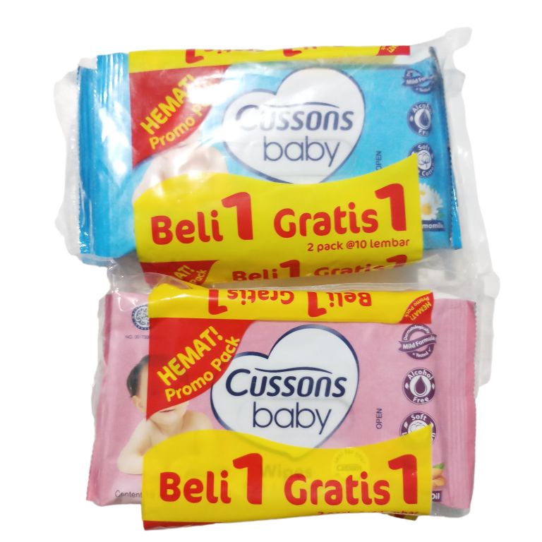 CUSSONS BABY wipes 2 pack @10 lembar beli 1 gratis 1/centraltrenggalek