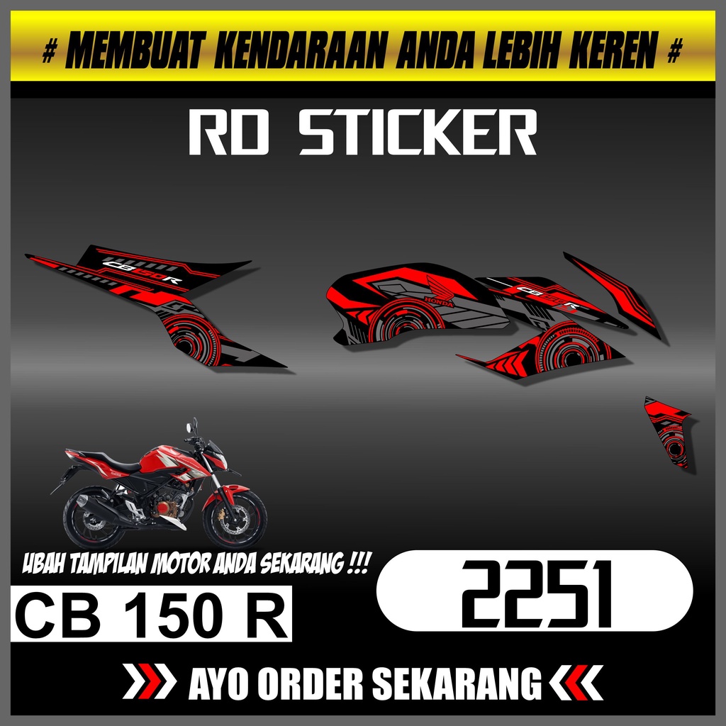 Striping CB 150 R FACELIFT 2016-2018 Striping CB 150 R FACELIFT Decal Motor CB 150 R FACELIFT stripi