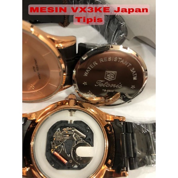 Jam Tangan Pria Tetonis Original 6606 Kaca Saphire Anti Lecet Garansi 1 Tahun Tahan Air