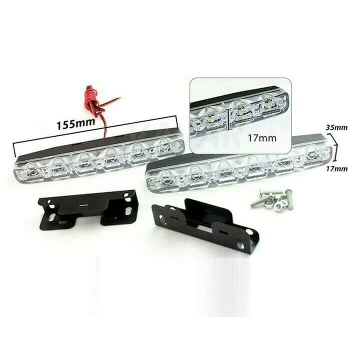 LAMPU DRL MOBIL 6 LED GOOD QUALITY