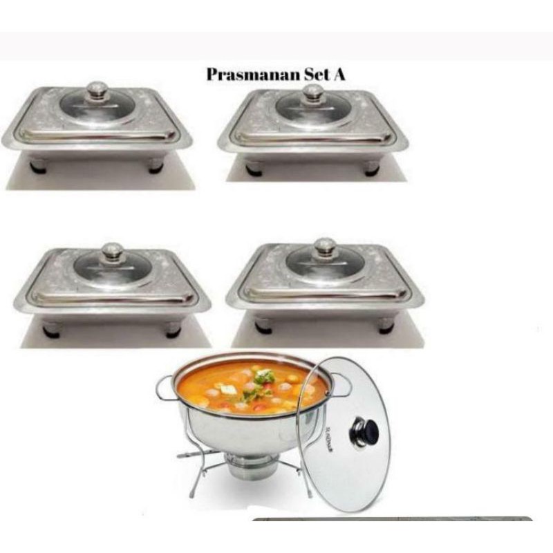 set prasmanan tutup kaca