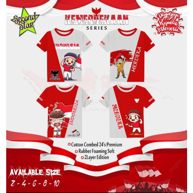 Kaos Anak Second Star Kemerdekaan Series