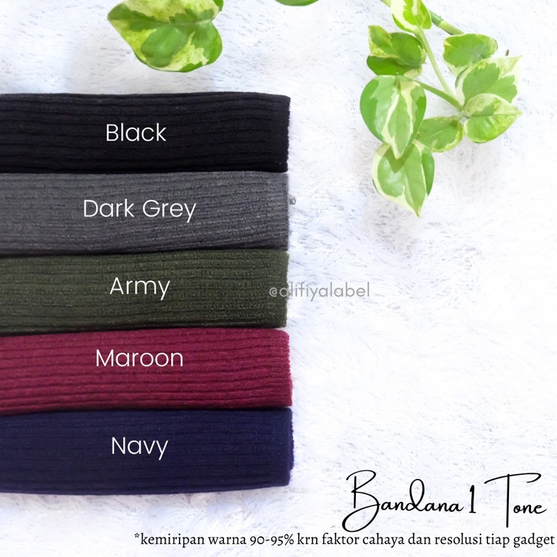 BANDANA RAJUT PREMIUM 1 TONE / RAJUT ANISA