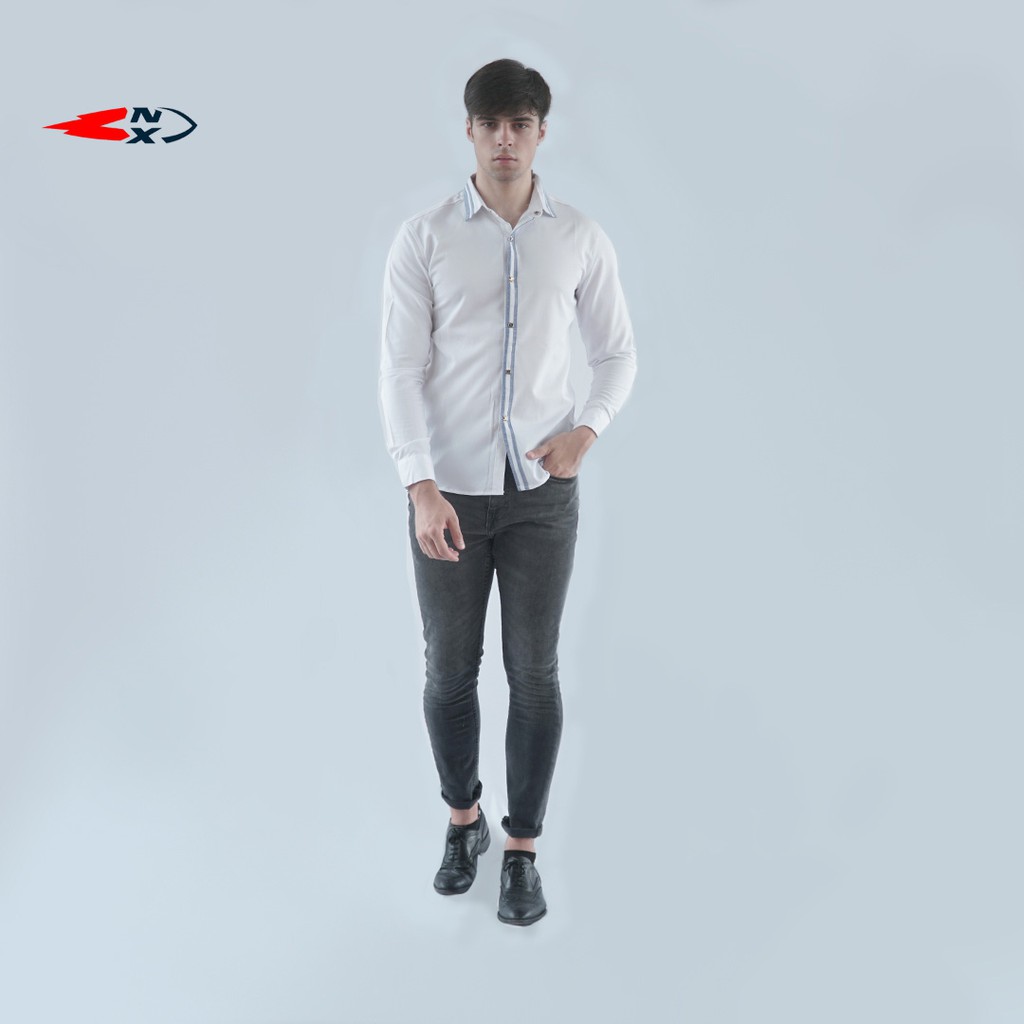 NXNITROX KEMEJA PRIA PANJANG KATUN SPANDEX 5827