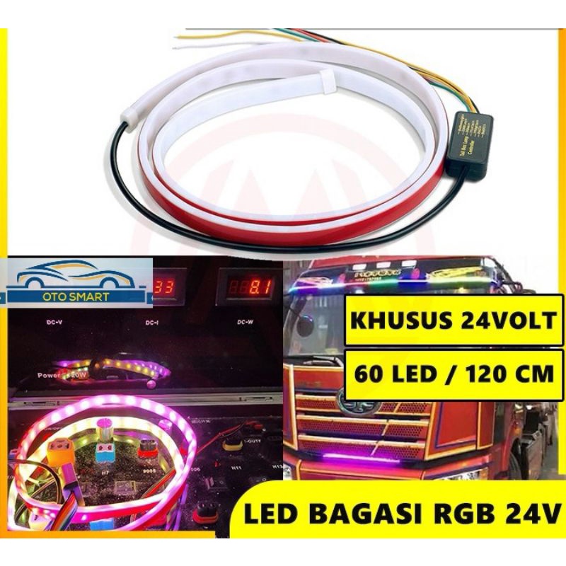 LAMPU BAGASI PINTU BELAKANG MOBIL STOP SEIN SIGNAL LAMPU STRIP DRL RGB 24V &amp; 12V TAIL