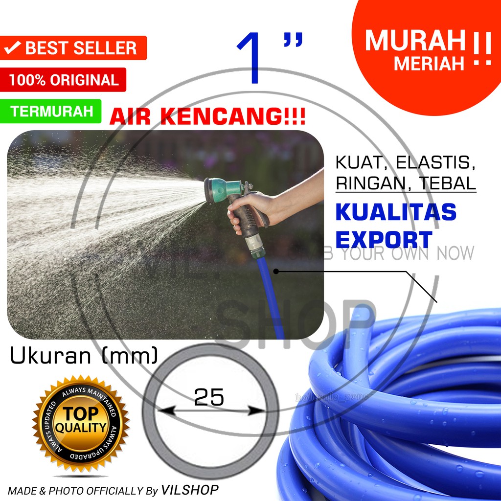 SELANG AIR 1" SILICONE / SELANG AIR KARET 1 INCI / SELANG SIRAM KARET 1 INCH / SELANG 1 INCH
