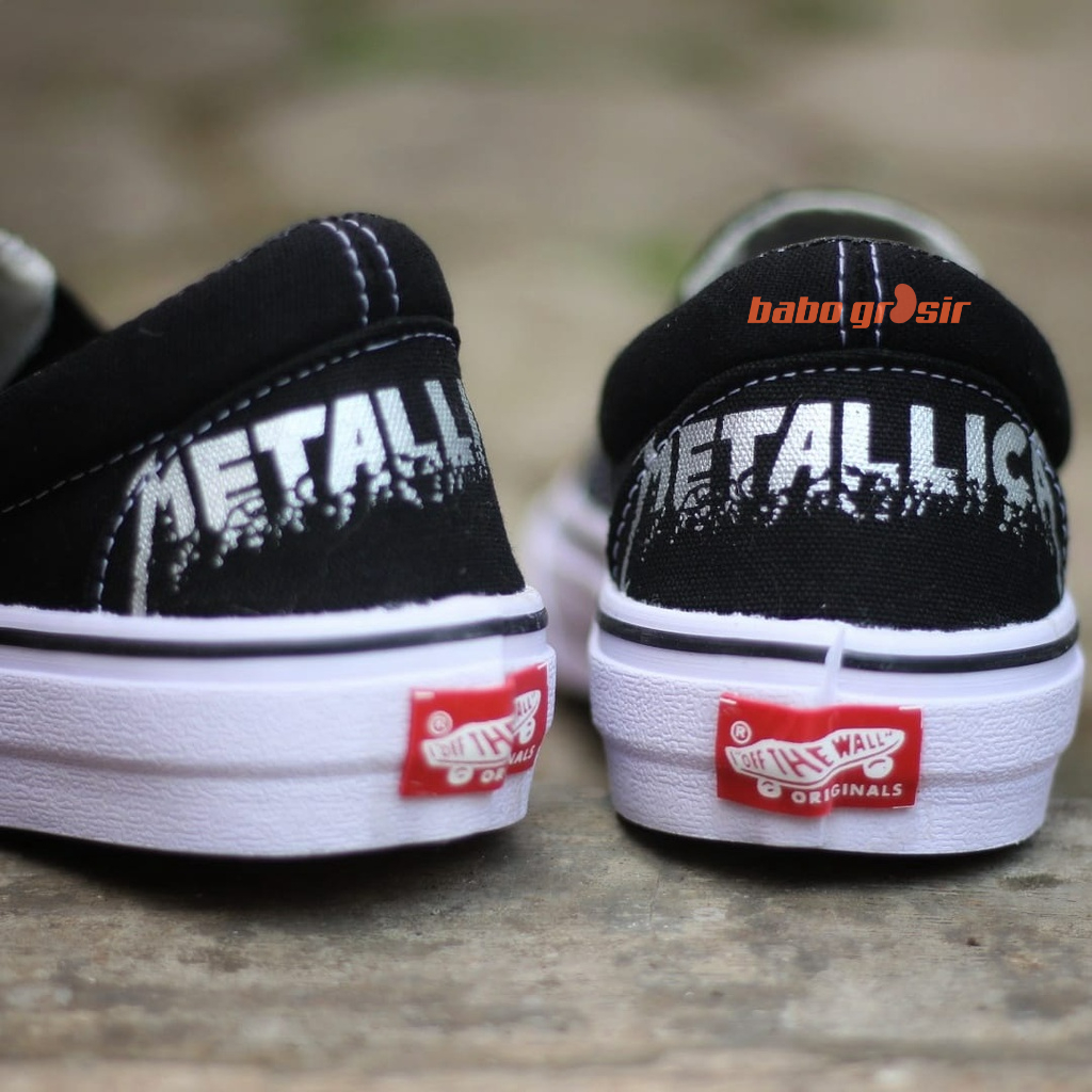 PROMO Vans Slip On Metallica Sad But True Top Premium Tag Made in China, Import Quality