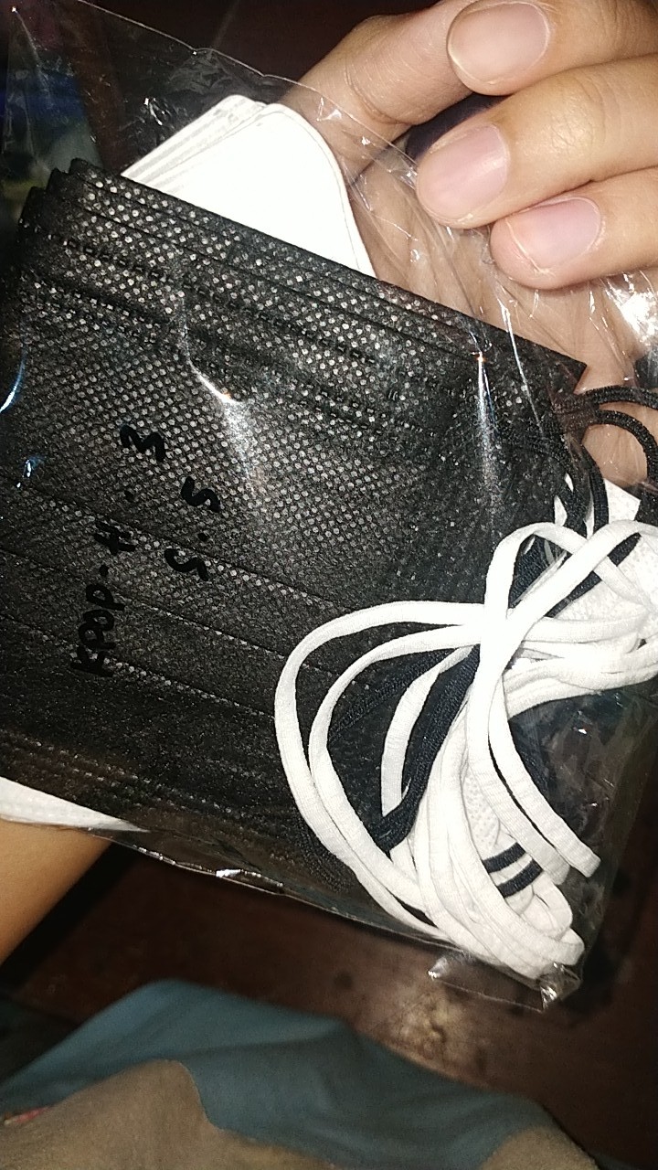 Masker Hitam | Masker Kpop | Masker 3play Earloop | Masker Kain Hitam