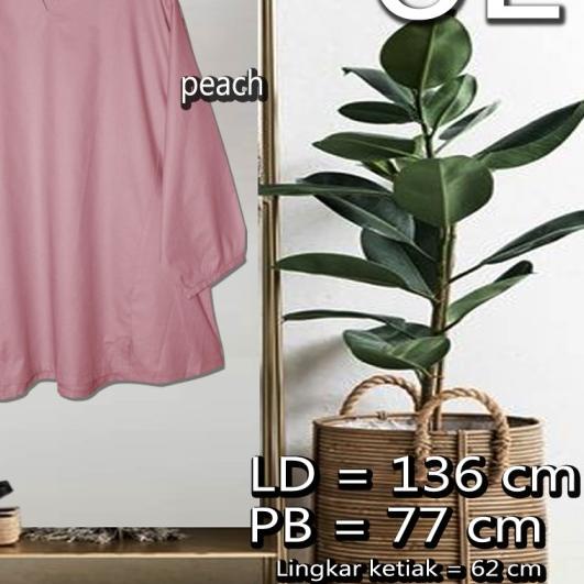 ➤ Baju Atasan Wanita / Blus Wanita / Tunik V / Jumbo 5L - Hijau botol ™
