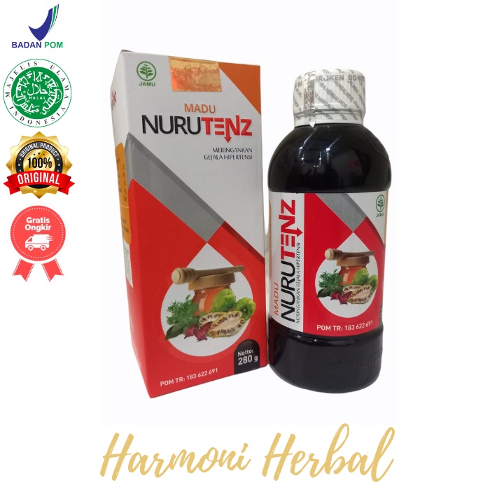 Madu Nurutenz Madu Nurutens Obat Herbal Alami Penurun Hipertensi &amp; Penurun Darah Tinggi