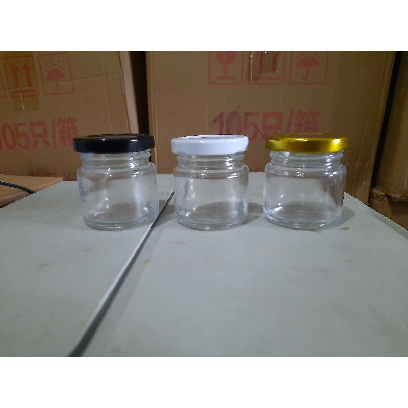 Jar kaca madu / jar sampel 50ml Import