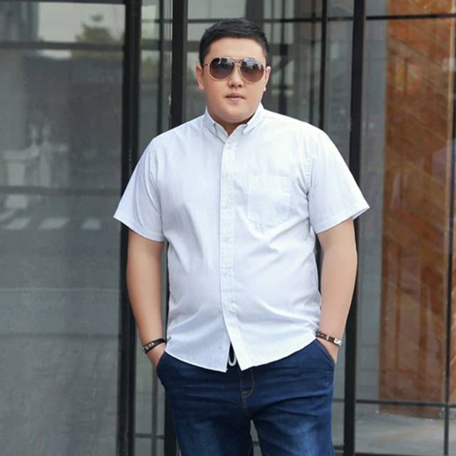 TOTOTAshop.Kemeja pria BIG BOSS XXL - XXXL,bahan cotton popline will premium.